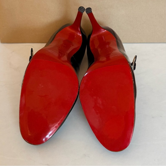 Christian Louboutin Wallis Pumppie 85 mm Mary Jane Red Bottoms Heels size 40 - Picture 7 of 12